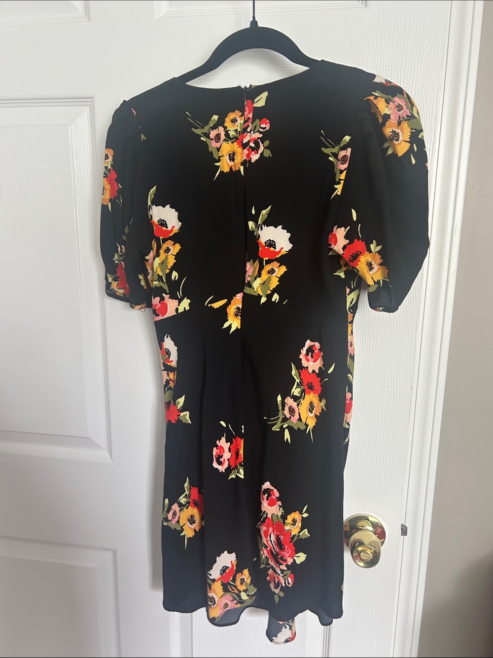 Free People Black Floral Mini Dress - Picture 3 of 4